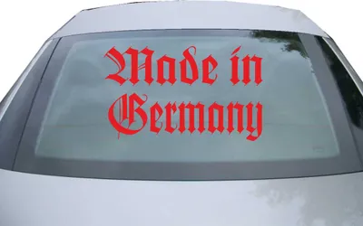 Produktbild von Indigos UG - Aufkleber Heckscheibe & Motorklappe DE6964 - rot - 600x360 mm -  Germany - Auto Scheiben Fenster Heckklappe Tuning Racing JDM - Die cut