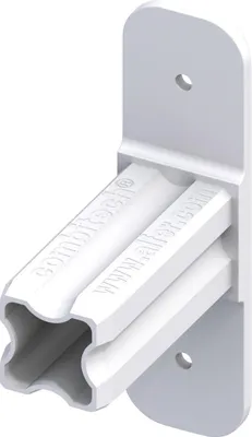 Produktbild von alfer Flansch-Verbinder, 1 Zapfen 23.5 mm 23.5 mm Kunststoff glatt weiss
