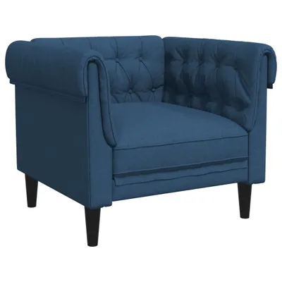 Produktbild von vidaXL Chesterfield-Sessel Blau Stoff