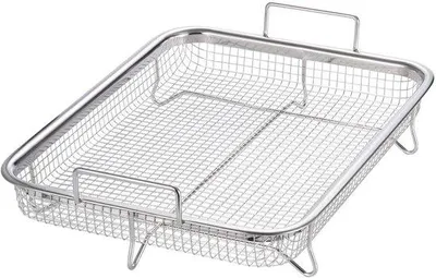 Produktbild von Vollausstatteter Grill aus Edelmetall - Außen- und Innengebrauch - Perfekt für Frittiergeräte - Abmessungen 30 x 22 x 5 cm