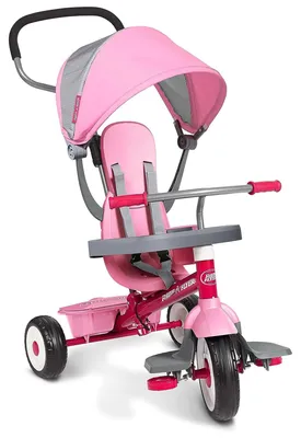 4-in-1 Dreirad, rosa, für Kinder von 9 Monaten bis 5 Jahren
