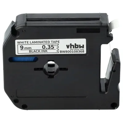 Produktbild von vhbw Schriftband-Kassette Ersatz für Brother M-K221 für Etiketten-Drucker 8m x 9mm Schwarz auf Weiß
