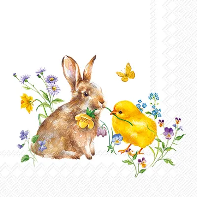 Produktbild von Serviette "Hase & Küken"