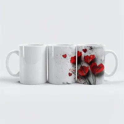 Produktbild von raxxa Premium-Tasse "Romantische Herzen"