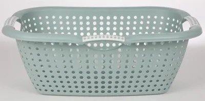Image de 8x Bac à linge Ergonomica 27L Vert Boîte de collection Panier plastique Vêtements Soft Touch