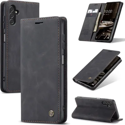 Image de Galaxy A14 5G Case, RetroPolyuréthaneLeather Case with Stand Function for Samsung Galaxy A14 5G black