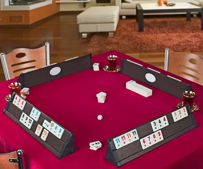 Produktbild von SEMUS-STAR V.I.P Holz Wooden Rummy Set VIP Okey mit Melamin Steine AHSAP Okey TAKIMI