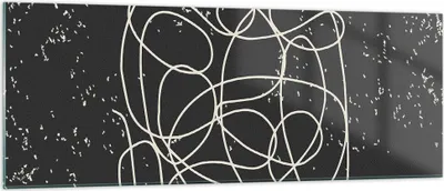 Produktbild von Bilder auf glas - Einteilig - Modern Linie Schwarz - 140x50cm - Glasbilder - Wandbilder - Bilder - zum Aufhängen bereit - Wanddekoration aus Glas - Glas Bilder - Wandbild auf Glas - GAB140x50-4649