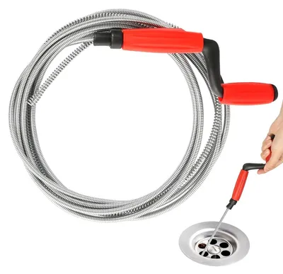 Produktbild von Rohrreiniger Abflussspirale Rohrspirale - 5 m - 6 mm - Kohlenstoffstahl - Flexibel
