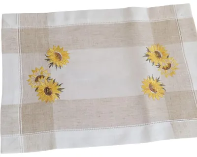 Produktbild von Tischläufer FIBONA Sonnenblumen Landhaus Polyester 35 x 50 cm
