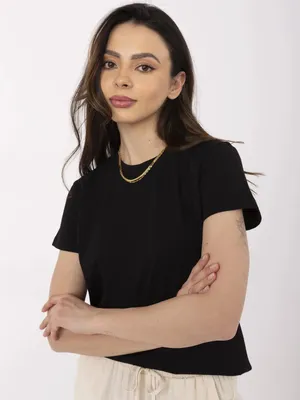 Produktbild von Basic Feel Good Kurzarm-T-Shirt für Frauen Raniverta schwarz M