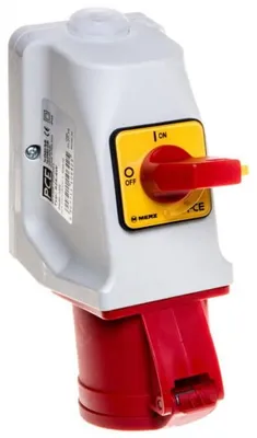 Produktbild von KOMBI-Steckdose mit Trennschalter 0-1 M25 32A 5P 400V rot IP44 925-6W