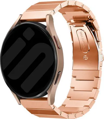 Produktbild von Strap-it Stahlarmband - Kompatibel mit Samsung Galaxy Watch Armband 42mm Ersatzarmband Edelstahl - Faltschließe - Hochwertiges Material - für Smartwatch 20mm Armband Rosa Gold