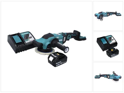 Image de Makita DPO 600 RF1 Ponceuse excentrique sans fil 18 V 150 mm XPT Brushless + 1 batterie 3,0 Ah + chargeur