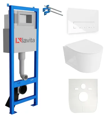 Produktbild von LAVITA WC-Set LOSO LAV 101 LAV 200.3.1 spülrandlos Weiß