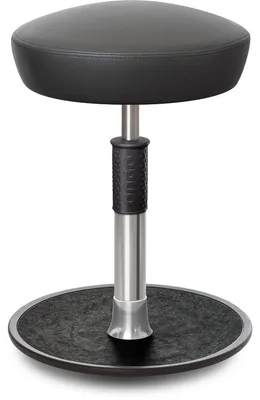 Produktbild von Sitz- Stehhocker Free Regular Hutsitz skai Kunstleder Grau chrom /schwarz.