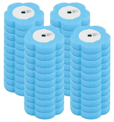 Image de Têtes de brosse pour toilettes jetables, 48 pièces, couleur bleue