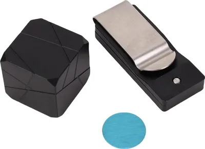 Produktbild von Pool-Kreidehalter, Billardkoffer, tragbare Queue-Box mit Gürtelklemme, 6063 Aluminiumlegierung, Schwarz