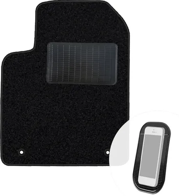 Produktbild von moto-MOLTICO Fahrer Fußmatte Auto Velours Fahrerseite Autoteppiche Schwarz Fahrermatte 1-teilig passend für Audi TT 8J ab 2006