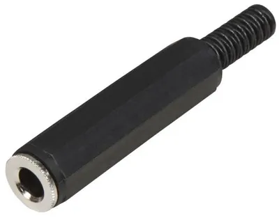 Obrázek produktu pro spojka 6,3 mm jack, stereo, 3pólová, plastové pouzdro (22220503)