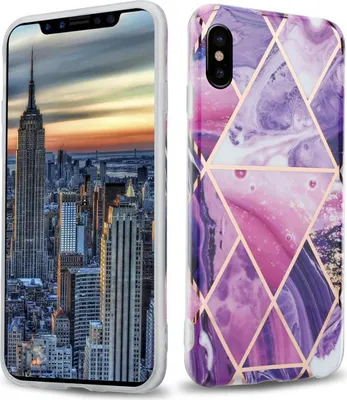 Produktbild von Cadorabo Schutzhülle für Apple iPhone X / XS Hülle in Lila TPU Handyhülle Etui Case Cover