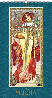 Produktbild von Alfons Mucha 2026 - Bild-Kalender 33x60 cm - Kunstkalender -