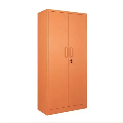 Produktbild von Yizosh Stahlschrank für Büro & Werkstatt | 78x39x170 cm | 6 Böden (à 80kg) | Orange