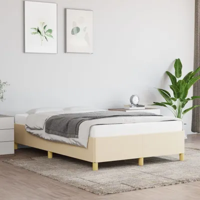 Produktbild von "2026 Promotion" Bettgestell moderne - ohne Matratze - Creme 120x200 cm - Stoff - Polsterbett CC20947