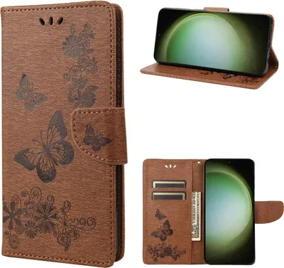 Produktbild von König Design Hülle kompatibel mit Kunstleder Handyhülle - Handy Case Braun