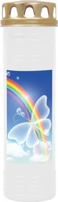 Image de Bougies funéraires pack de 4 avec motif 7 jours papillon