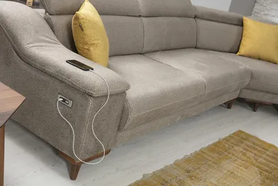 Produktbild von Sofa U-Form Wohnzimmer Ecksofa Polstermöbel Modern Polster Textil Design