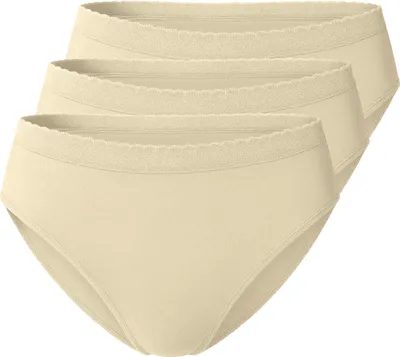 Produktbild von Yenita® 3er Set Slips Microfaser  Bikinislip L/XL skin