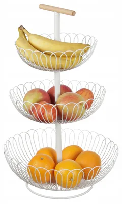 Image de Brunbeste 3444 Panier à fruits métal élégant 3 niveaux