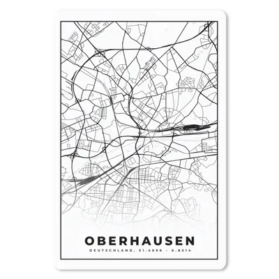 Produktbild von MuchoWow® Mauspad Mousepad Karte - Oberhausen - Stadtplan - Wegbeschreibung 18x27 cm - Mousepads - Maus Mat - Pad - Mausunterlage