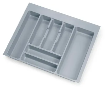Produktbild von Emuca Optima Universal-Besteckschublade, Modul 600mm, Kunststoff, Grau