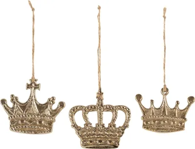Produktbild von Riffelmacher Hänger Krone 8,5 cm 1 Stück aus 3 Motiven 15854 | Aluminium Gold