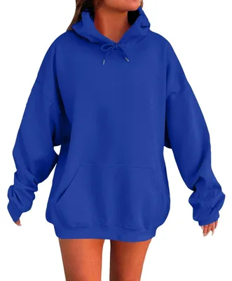 Imagen del producto de Sudadera holgada de mujer con capucha y mangas largas