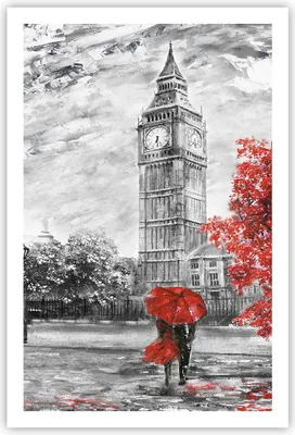Produktbild von Poster - Poster ohne Rahmen - London Bus - 61x91,5 cm - Wand Bild - Wanddeko - Wandbilder - Kunstposter - Wandposter - Bilder - Kunstdruck - Wanddekoration - Wandbild - P2XPA61x91-3866