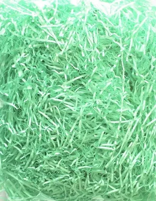 Produktbild von Papierwolle, Papiergras, Ostergras, Dekogras aus Papier. 100g. Grün