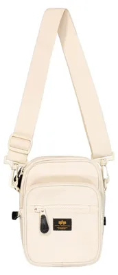 Image de Alpha Industries, sacoche de messagererie unie, modèle Small, 1 litre, couleur blanc vintage