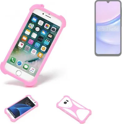 Produktbild von K-S-Trade Handy Hülle kompatibel mit Samsung Galaxy A15 LTE Schutz Hülle Bumper Silikon Schutz Hülle Cover Case Silikoncase Silikonbumper TPU