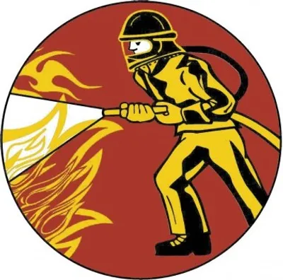 Produktbild von PVC Aufkleber - Achtung - Feuerwehr - 307723 - Gr. ca. 9 cm