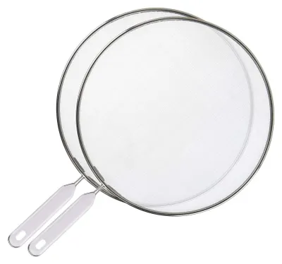 Pannenspritzschutz 2-teilig, Edelstahl, 25 und 29 cm