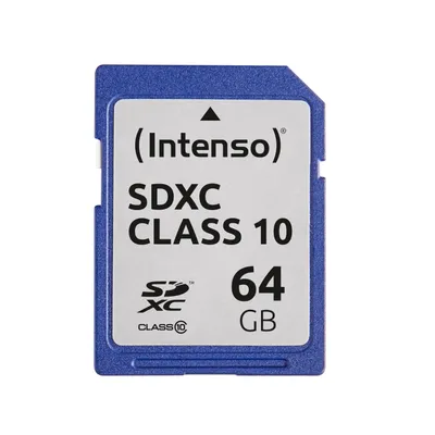 Obrázok produktu pre Intenso - Pamäťová karta Flash - 64 GB - Trieda 10 - SDXC