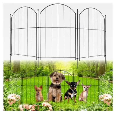 Produktbild von 10 Stück 41×32 cm Dekorative Zäune, Gitterzaun Set, Steckzaun für den Garten