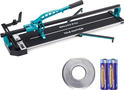 Produktbild von SucceBuy 800 mm manueller Fliesenschneider, Porzellan-Keramikschneider mit Wolframkarbid-Rad, Infrarot-Positionierung, Anti-Rutsch-Füße, langlebige Schienen für Profis und Anfänger