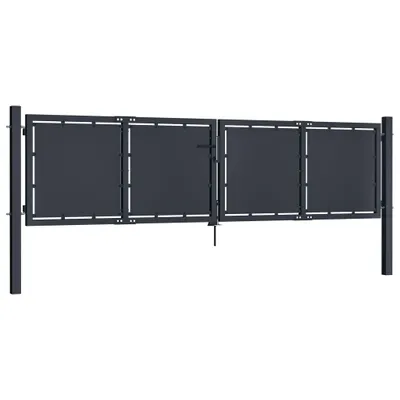 Image de vidaXL Portail de jardin acier 300 x 75 cm Anthracite