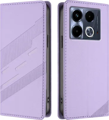 Image de Etui pour Infinix Note 40 5G, étui portefeuille en cuirPolyuréthaneavec fente pour carte et fonction stand Violett