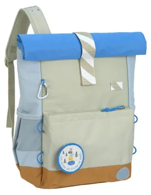 Obrázek produktu pro Ležérní dětský batoh – střední batoh s rolovacím uzávěrem Sunny Explorer, zelený/modrý