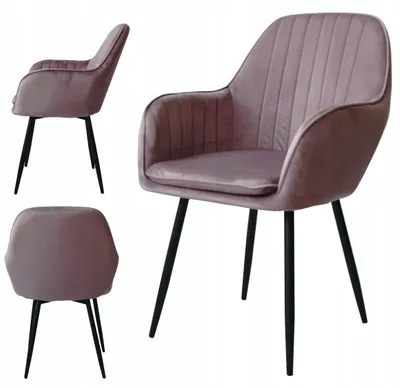 Produktbild von Ekspand | Esszimmerstuhl QUEEN - Schmutziges Rosa - Modernes Design - Hochwertiger Velvetstoff